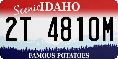 ID license plate 2T4810M