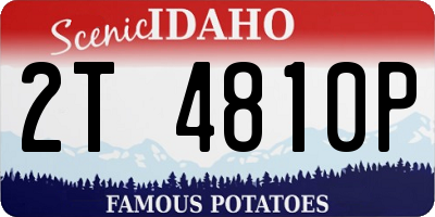 ID license plate 2T4810P
