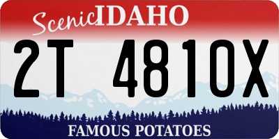 ID license plate 2T4810X