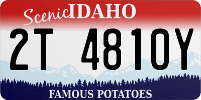 ID license plate 2T4810Y