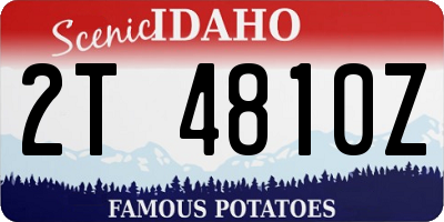 ID license plate 2T4810Z