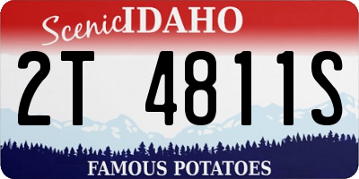ID license plate 2T4811S