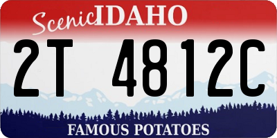ID license plate 2T4812C