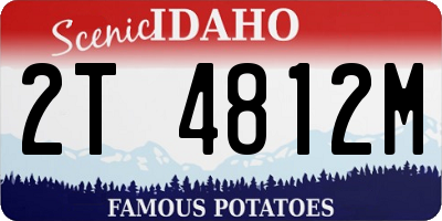 ID license plate 2T4812M