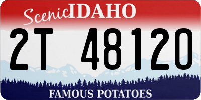 ID license plate 2T4812O