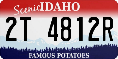 ID license plate 2T4812R