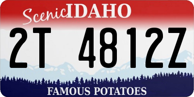 ID license plate 2T4812Z