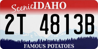 ID license plate 2T4813B
