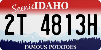 ID license plate 2T4813H