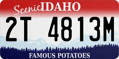 ID license plate 2T4813M