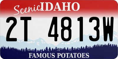 ID license plate 2T4813W