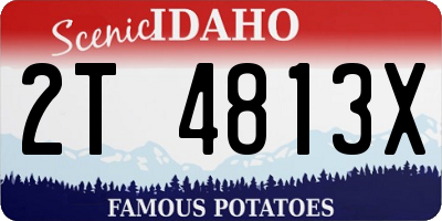 ID license plate 2T4813X