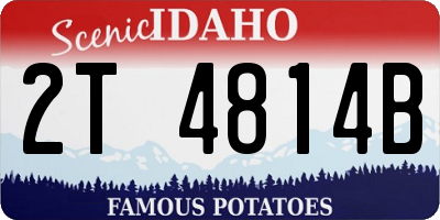 ID license plate 2T4814B
