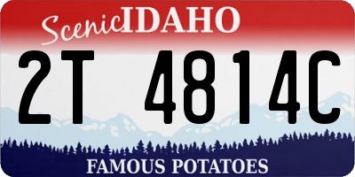 ID license plate 2T4814C