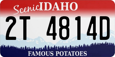 ID license plate 2T4814D