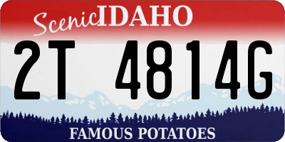 ID license plate 2T4814G