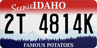 ID license plate 2T4814K