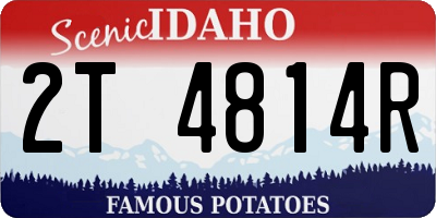 ID license plate 2T4814R