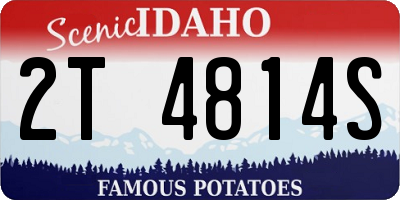 ID license plate 2T4814S