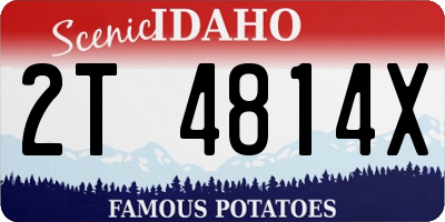 ID license plate 2T4814X