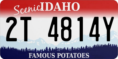 ID license plate 2T4814Y
