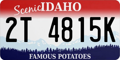 ID license plate 2T4815K