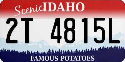 ID license plate 2T4815L