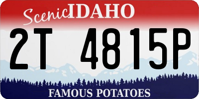 ID license plate 2T4815P