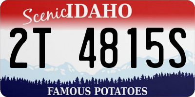ID license plate 2T4815S