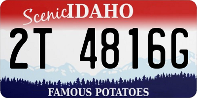 ID license plate 2T4816G