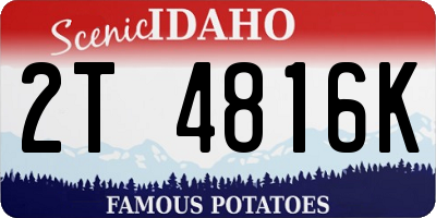 ID license plate 2T4816K