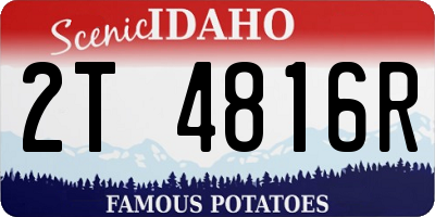 ID license plate 2T4816R