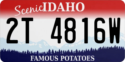 ID license plate 2T4816W