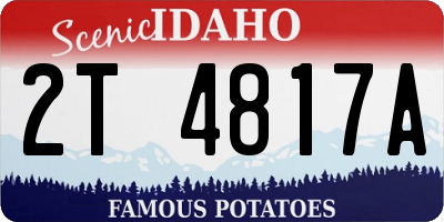 ID license plate 2T4817A
