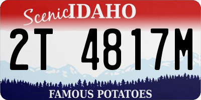 ID license plate 2T4817M