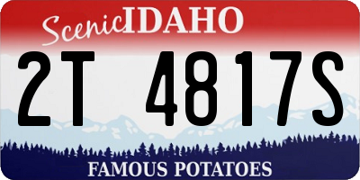 ID license plate 2T4817S