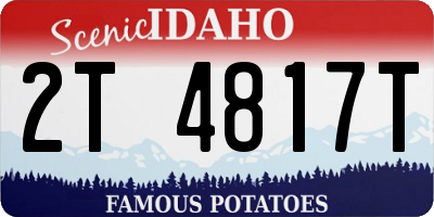 ID license plate 2T4817T