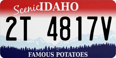ID license plate 2T4817V