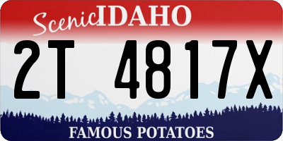 ID license plate 2T4817X