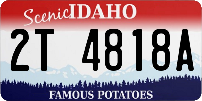 ID license plate 2T4818A