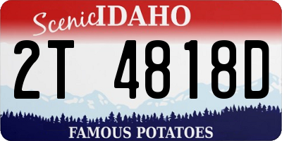 ID license plate 2T4818D
