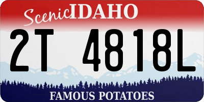 ID license plate 2T4818L