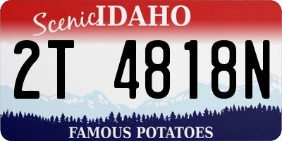 ID license plate 2T4818N