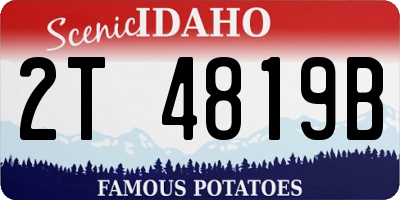 ID license plate 2T4819B
