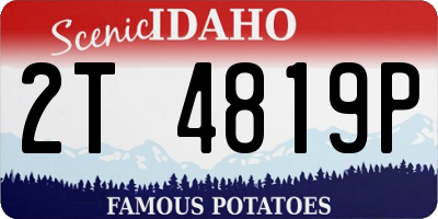 ID license plate 2T4819P