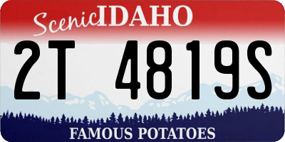 ID license plate 2T4819S
