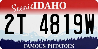 ID license plate 2T4819W