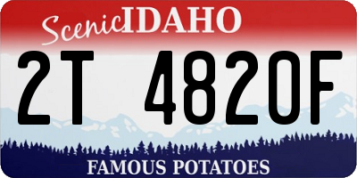 ID license plate 2T4820F