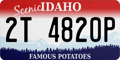 ID license plate 2T4820P