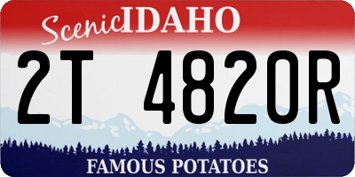 ID license plate 2T4820R